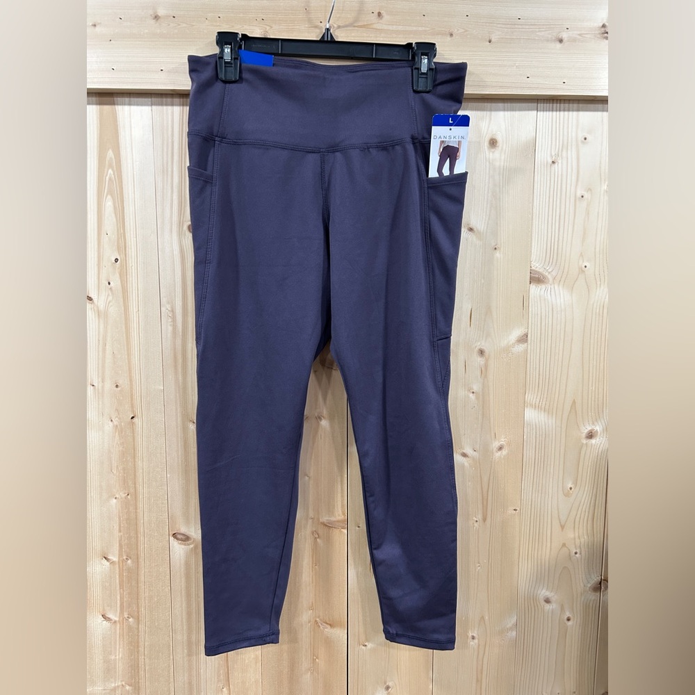 NWT! Danskin Purple Interlock Active Leggings, L